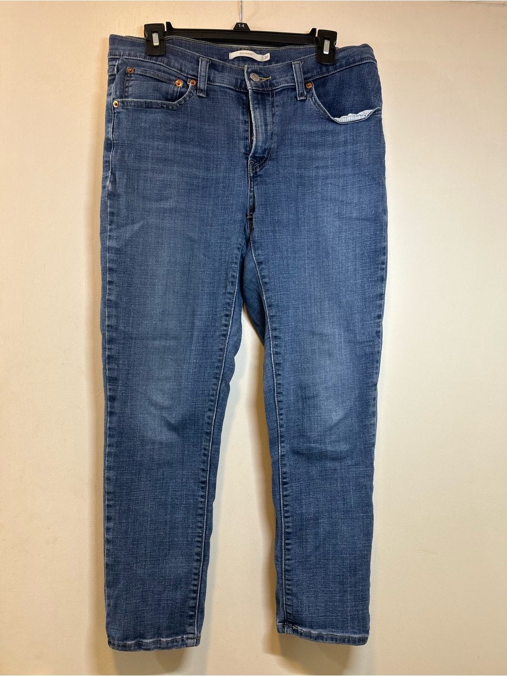 Levi Women's Boyfriend Jeans in Medium Blue - Classic Everyday Style 30x27